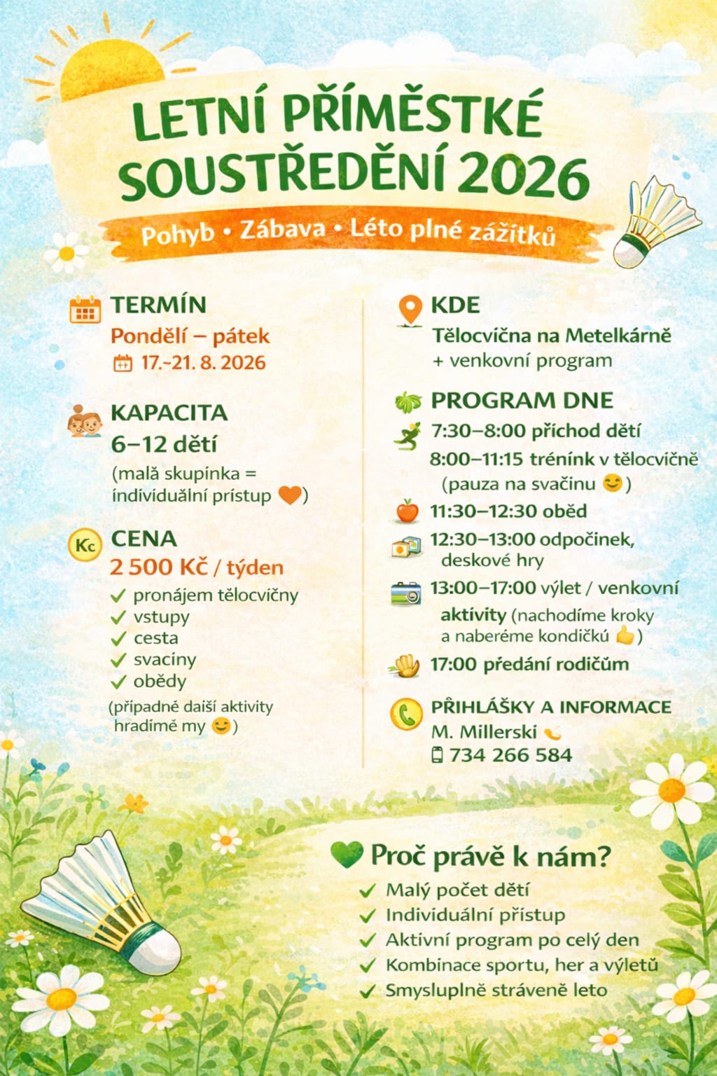 Leták soustředění